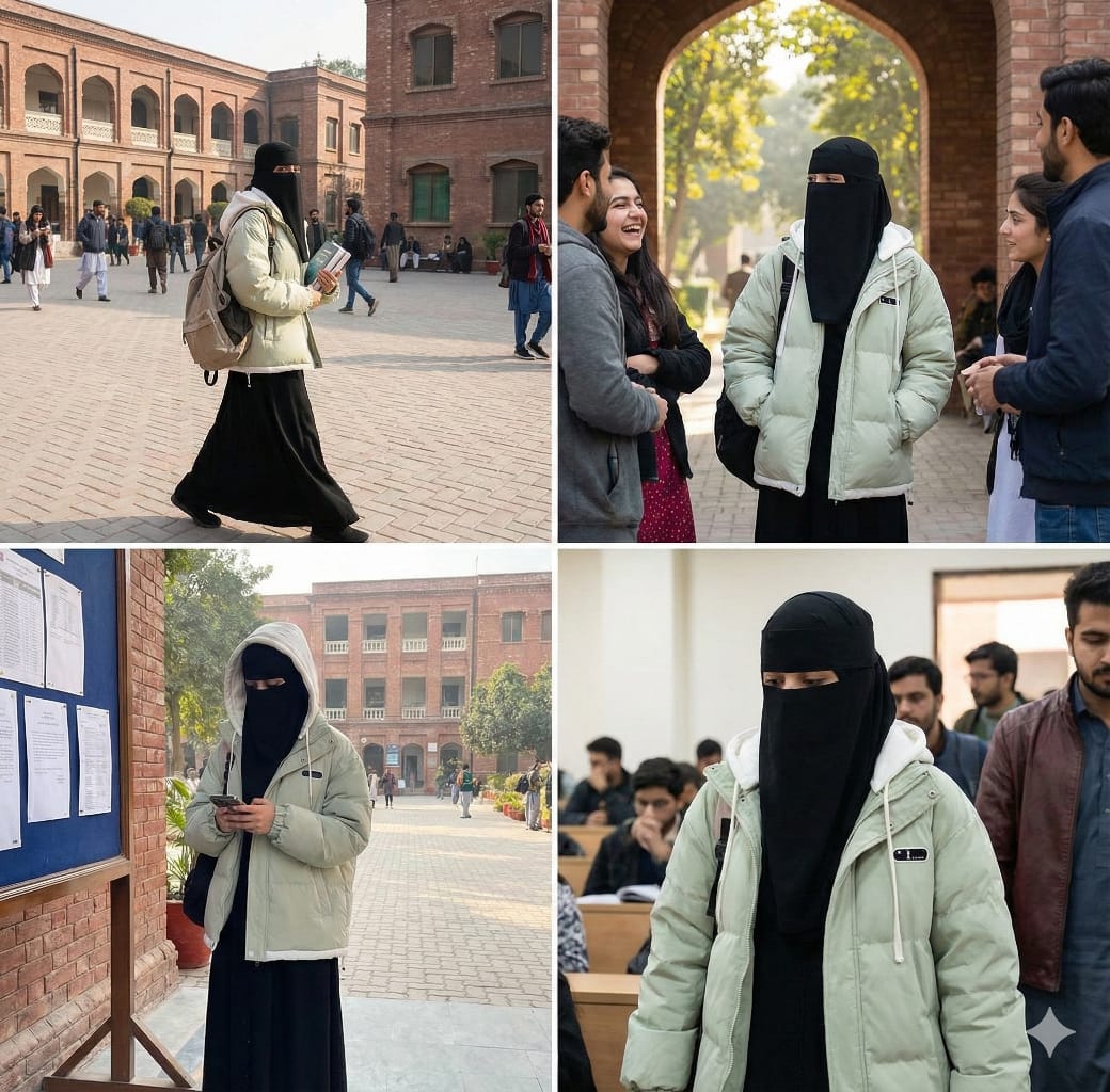 Premium Modest Layering Puffer Jacket – University Collection ✨